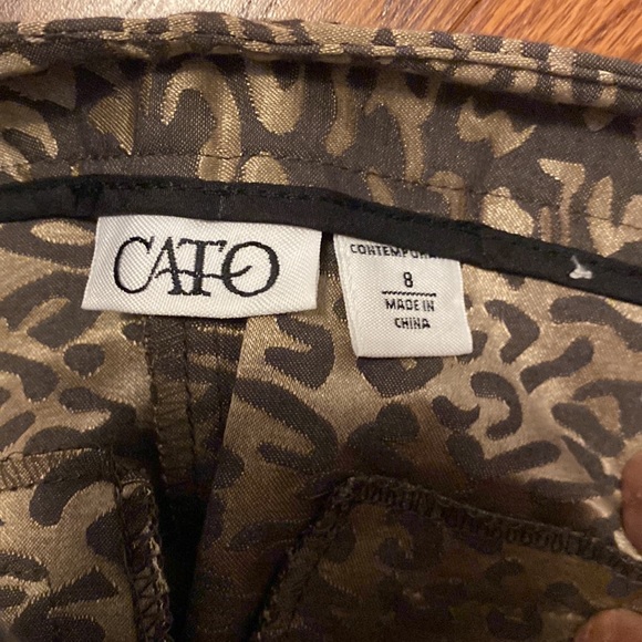 Cato black & gold straight cut pants. Size 8 - Picture 11 of 13